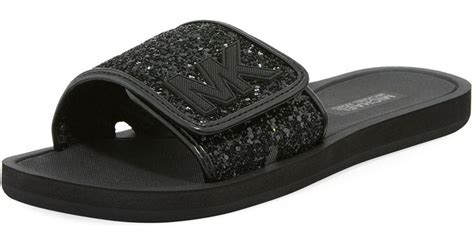 michael kors sparkly slide sandals